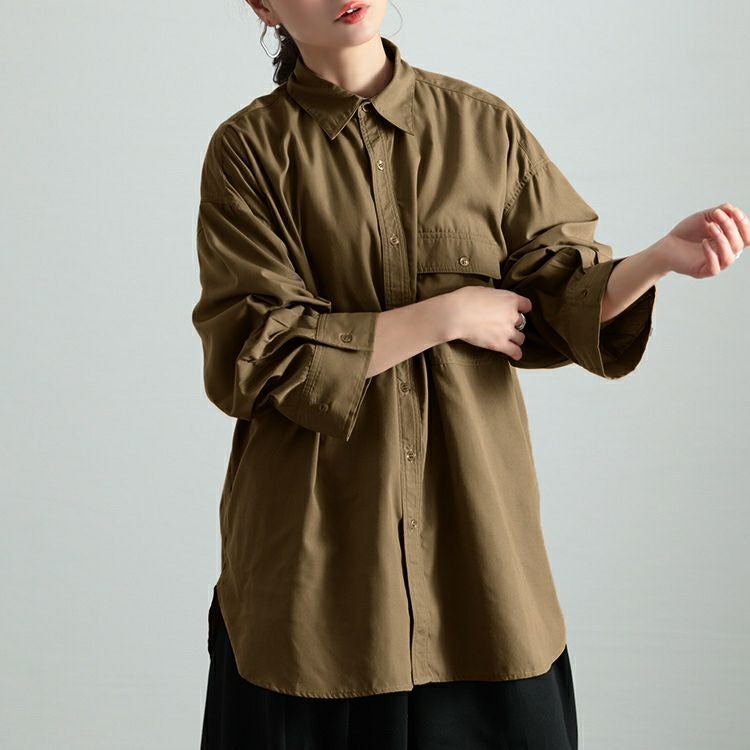 大きいサイズ レディース オーバーサイズシャツ　fem-565