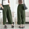 大きいサイズ レディース ストレッチタックコクーンワイドパンツ　maru-30130 カーキ