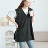 大きいサイズ レディース サイドスリット深Vネックベスト　cpdai-640651 ブラック