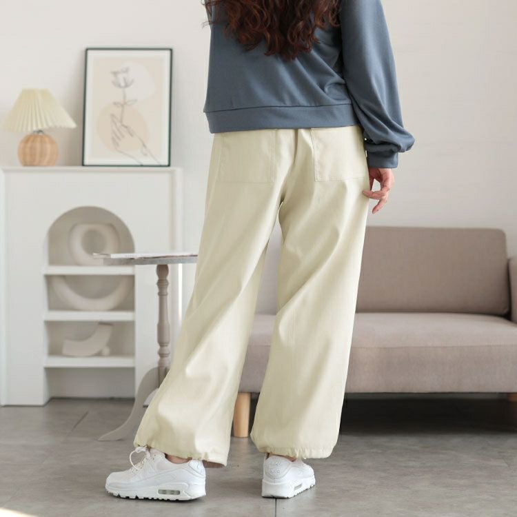 大きいサイズ レディース ストレッチパラシュートパンツ　cpdai-640689