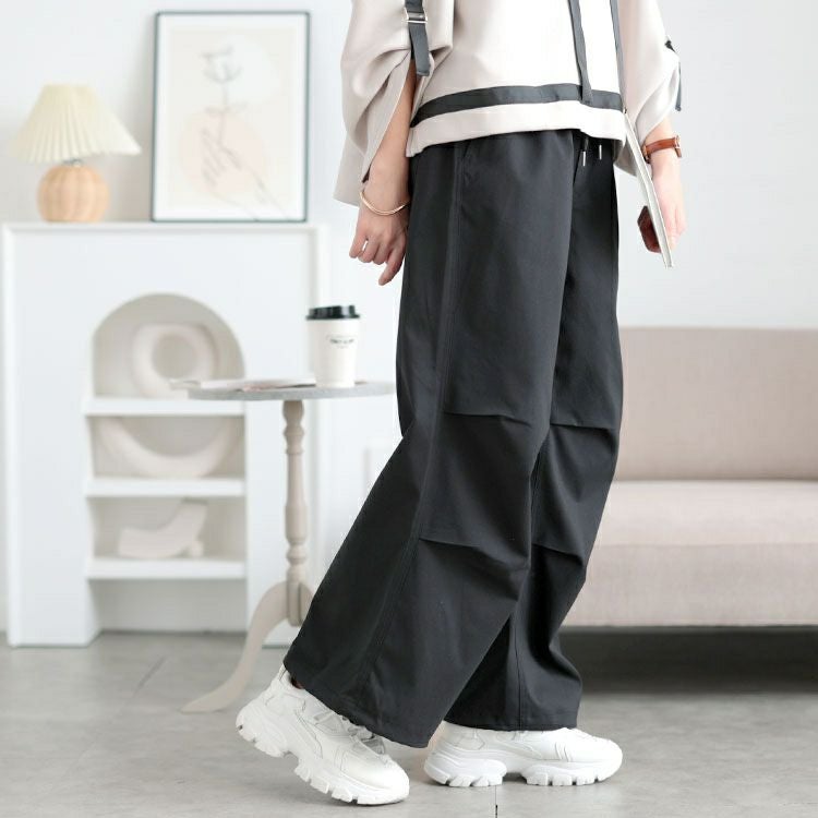 大きいサイズ レディース ストレッチパラシュートパンツ　cpdai-640689