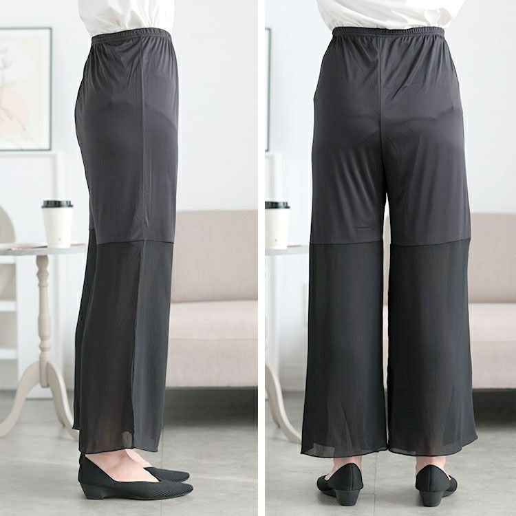 大きいサイズ レディース 吸汗速乾ワンピの下に穿くフレアパンツ　cpdai-659522 【メール便可】