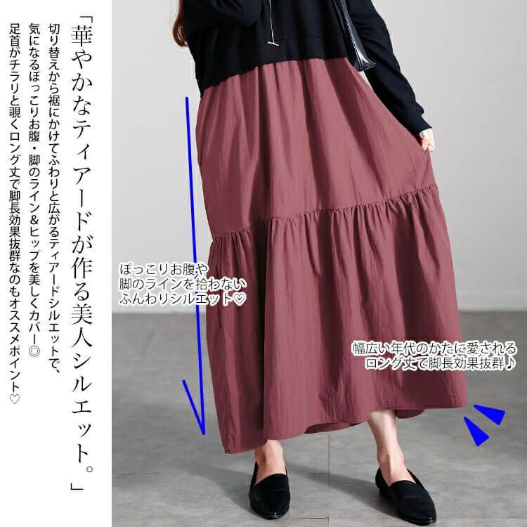 大きいサイズ レディース ハートネック切り替えティアードワンピース　sw-0691