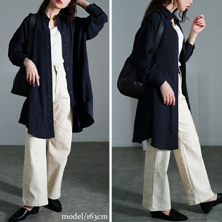 大きいサイズ レディース バックタック格子柄シャツチュニック　maru-30128 【メール便可】