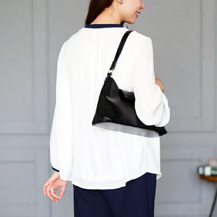 大きいサイズ レディース バイカラーボウタイブラウス　mncut-154005 【メール便可】