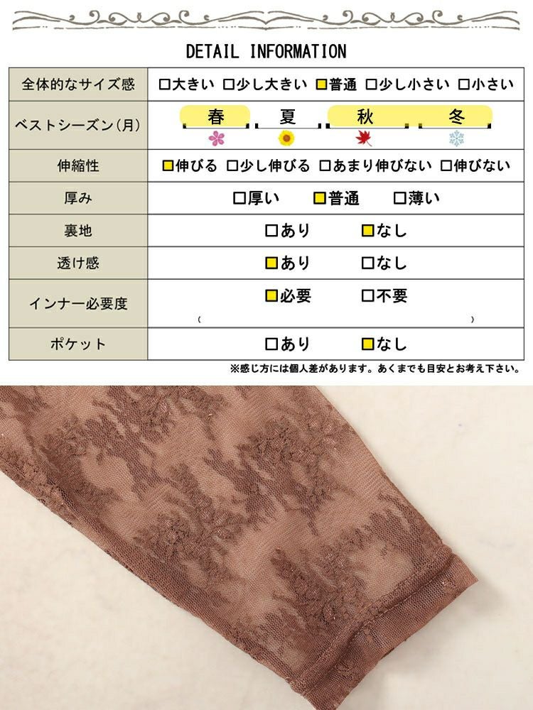 大きいサイズ レディース ミニハイネック花柄チュールレーストップス　cpdai-659594 【メール便可】