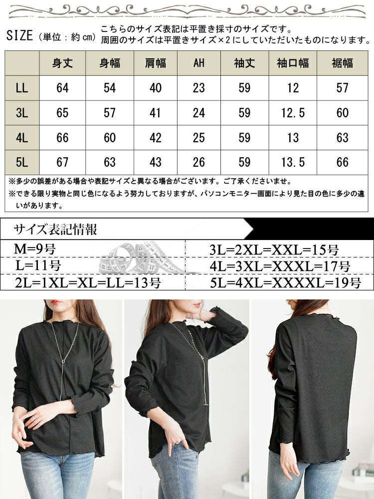 大きいサイズ レディース 前後2wayラメシアーメロートップス　cpdai-659593 【メール便可】