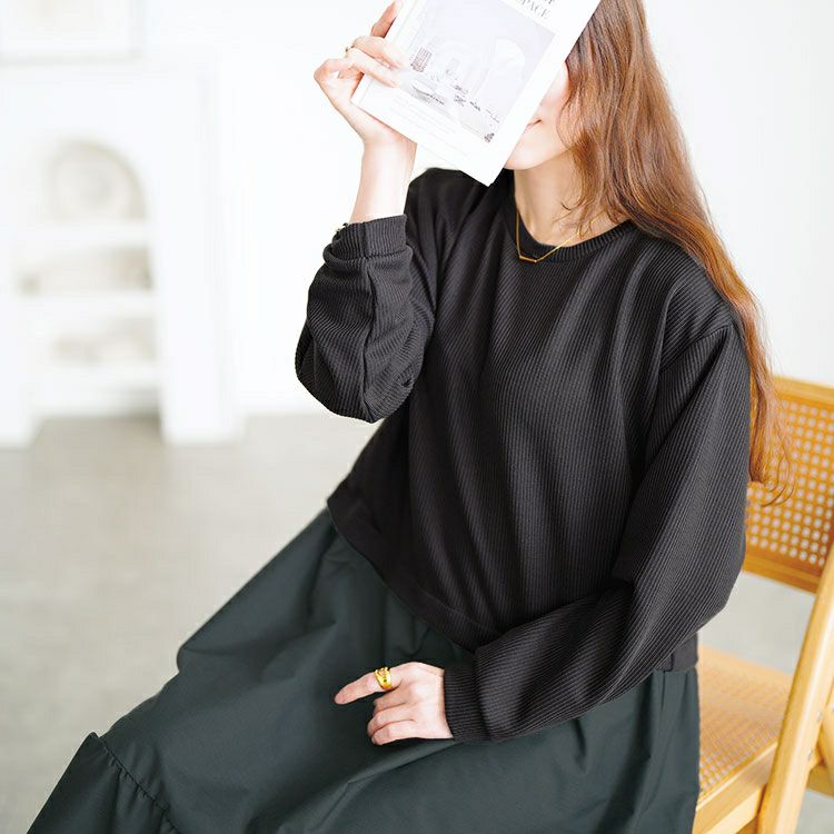 大きいサイズ レディース ティアードドッキングワンピース　cpdai-659547 【メール便可】