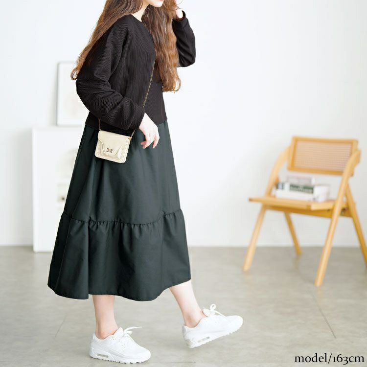 大きいサイズ レディース ティアードドッキングワンピース　cpdai-659547 【メール便可】