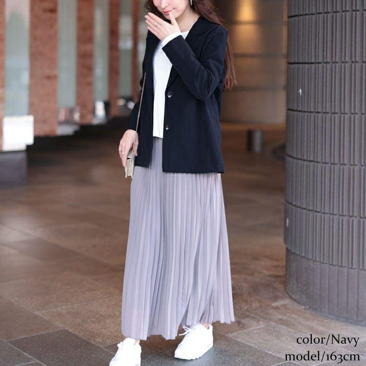 大きいサイズ レディース 軽量ストレッチテーラードジャケット　maru-30125 【メール便可】