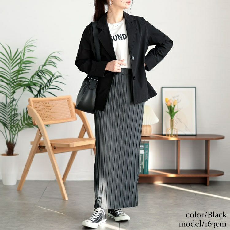 大きいサイズ レディース 軽量ストレッチテーラードジャケット　maru-30125 【メール便可】
