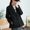 大きいサイズ レディース 軽量ストレッチテーラードジャケット　maru-30125 【メール便可】 ブラック