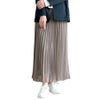 大きいサイズ レディース シフォンプリーツスカート　416803s グレー