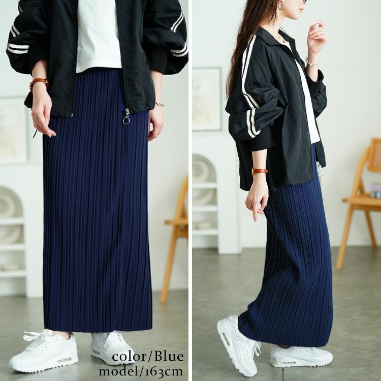 大きいサイズ レディース ランダムプリーツナロースカート　tog-1024