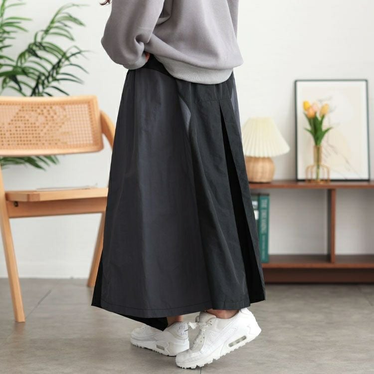 大きいサイズ レディース バイカラー切り替えイレヘムスカート　tog-1020