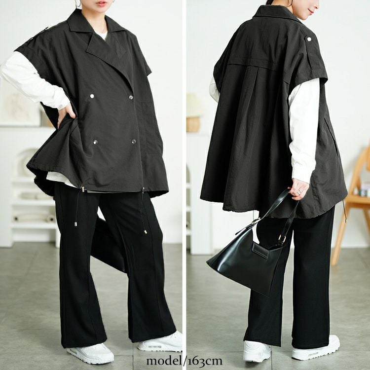大きいサイズ レディース ダブルテーラードオーバーサイズジレ　maru-30126