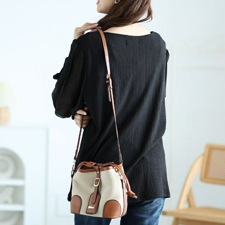 大きいサイズ レディース 袖シフォン胸元ギャザープルオーバー　jp529 【メール便可】