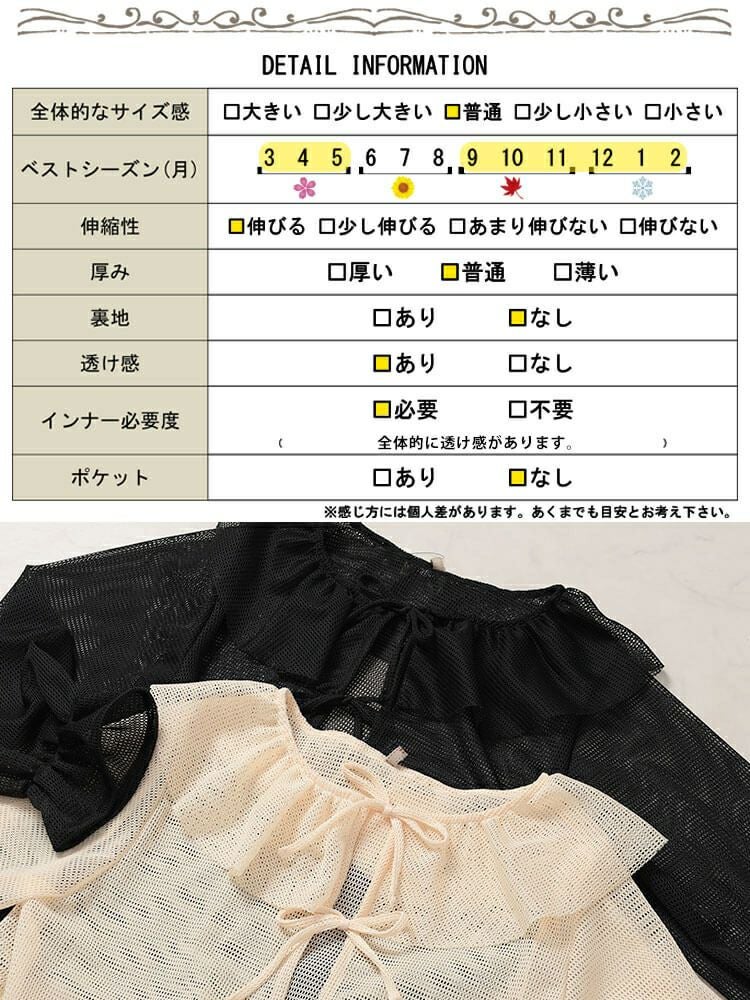 大きいサイズ レディース フレアカラーメッシュカーディガン　cpdai-659561 【メール便可】