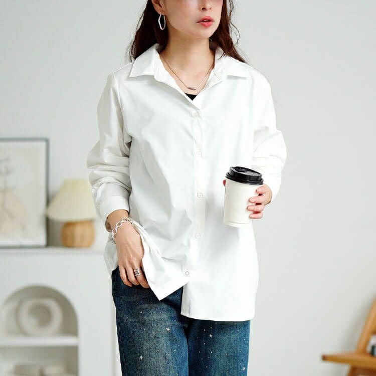 大きいサイズ レディース キテ楽レギュラーシャツ　cpdai-640695 【メール便可】