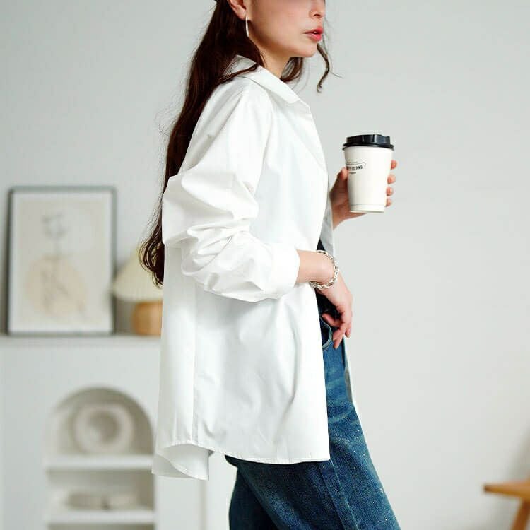 大きいサイズ レディース キテ楽レギュラーシャツ　cpdai-640695 【メール便可】