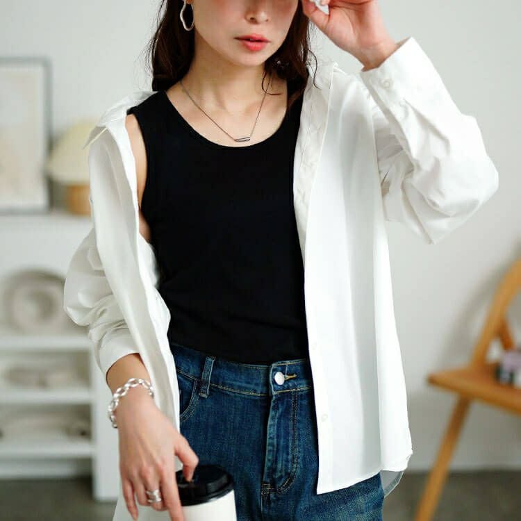 大きいサイズ レディース キテ楽レギュラーシャツ　cpdai-640695 【メール便可】