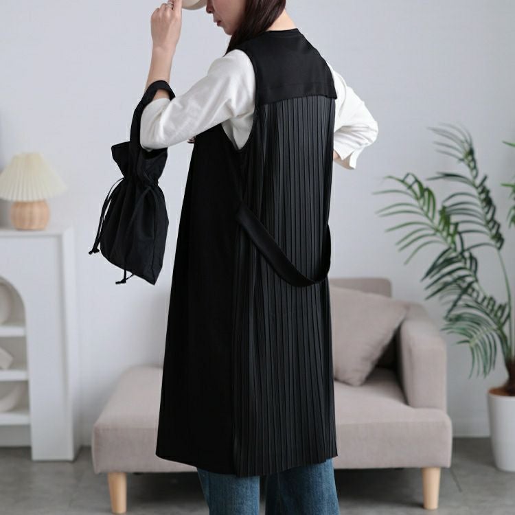大きいサイズ レディース バックプリーツロングジレ　tog-1028