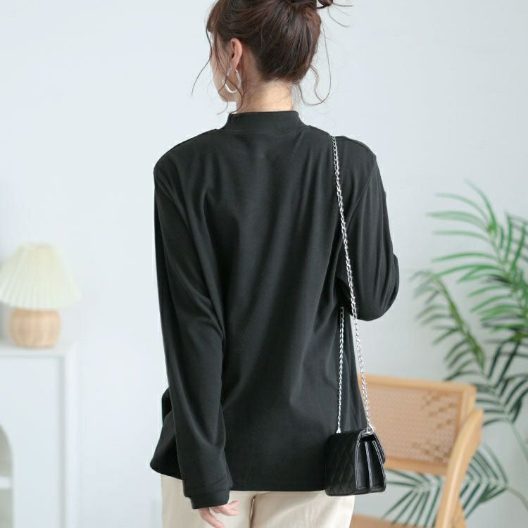 大きいサイズ レディース プチハイネックロンT　goldy-1632