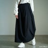 大きいサイズ レディース タックナイロンコクーンスカート　nw-25001 【メール便可】 ブラック