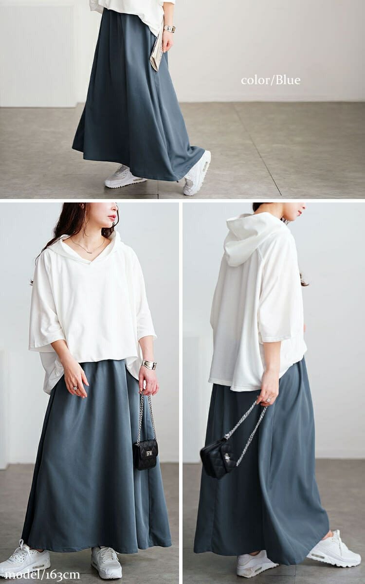 大きいサイズ レディース フード付きドルマンドッキングワンピース　nw-25016