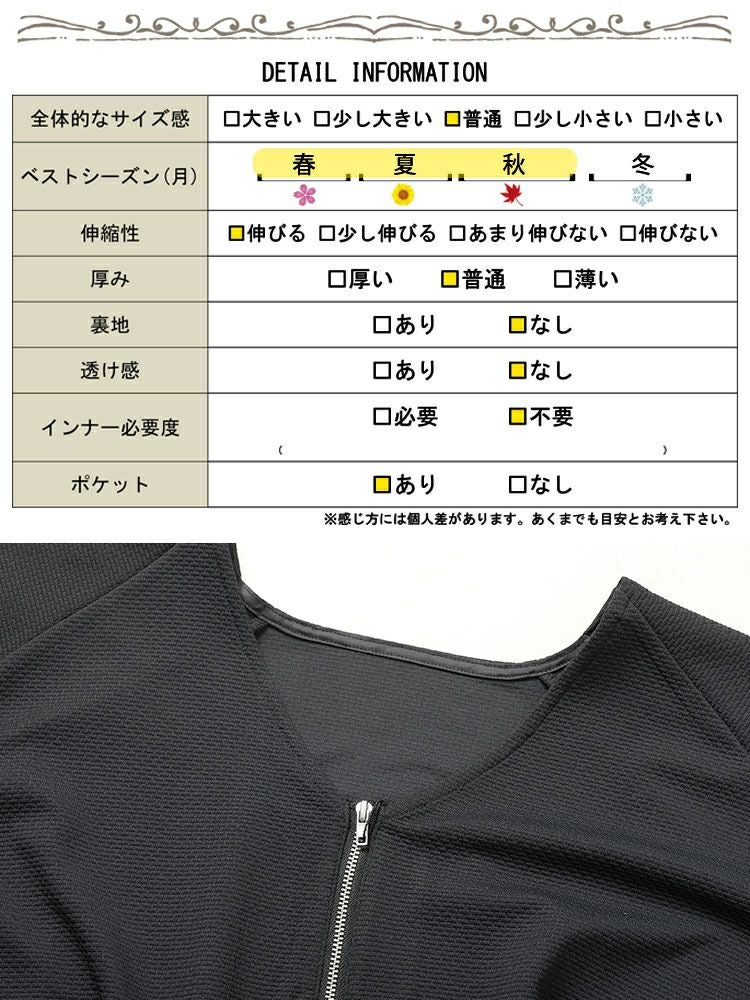 大きいサイズ レディース バルーン袖ドッキングZIPワンピース　nw-25009