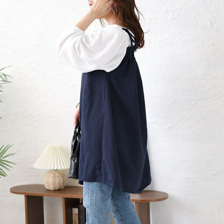 大きいサイズ レディース ドッキングキャミソールチュニック　maru-30180