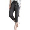 大きいサイズ レディース 軽量ストレッチクロップドテーパードパンツ　maru-30115 【メール便可】 チャコール