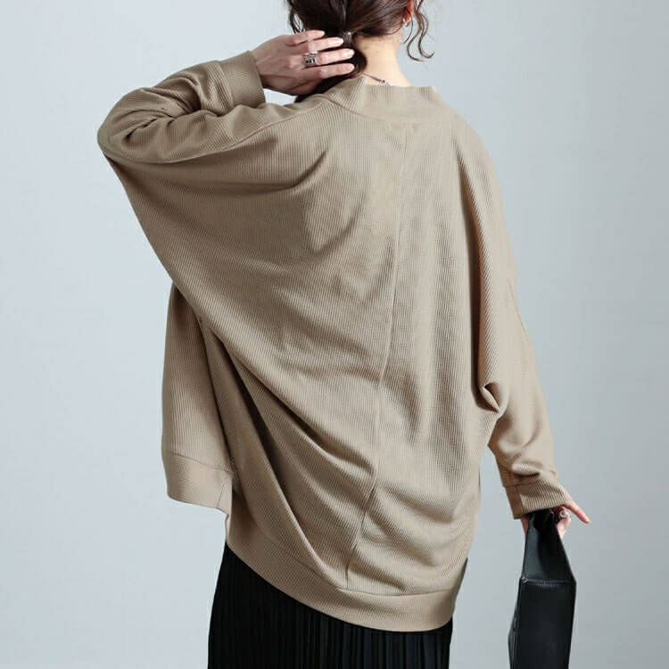 大きいサイズ レディース ワッフルドルマンカーディガン　cast-5554045