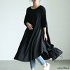 大きいサイズ レディース ラウンド裾フレアワンピース　cast-5552031 ブラック
