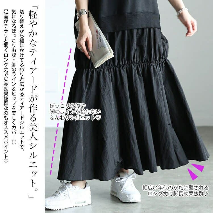 大きいサイズ レディース スリット袖ドッキングギャザーワンピース　sw-0731