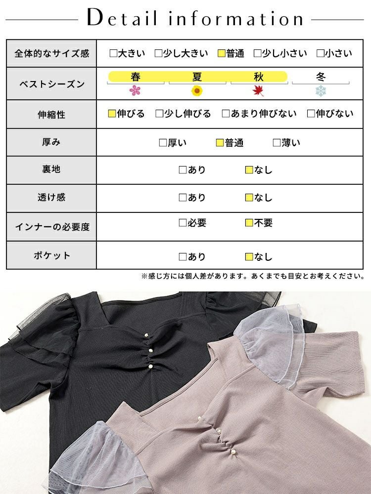 大きいサイズ レディース 肩フリルシャーリングハートネックトップス　zibo-526951 【メール便可】