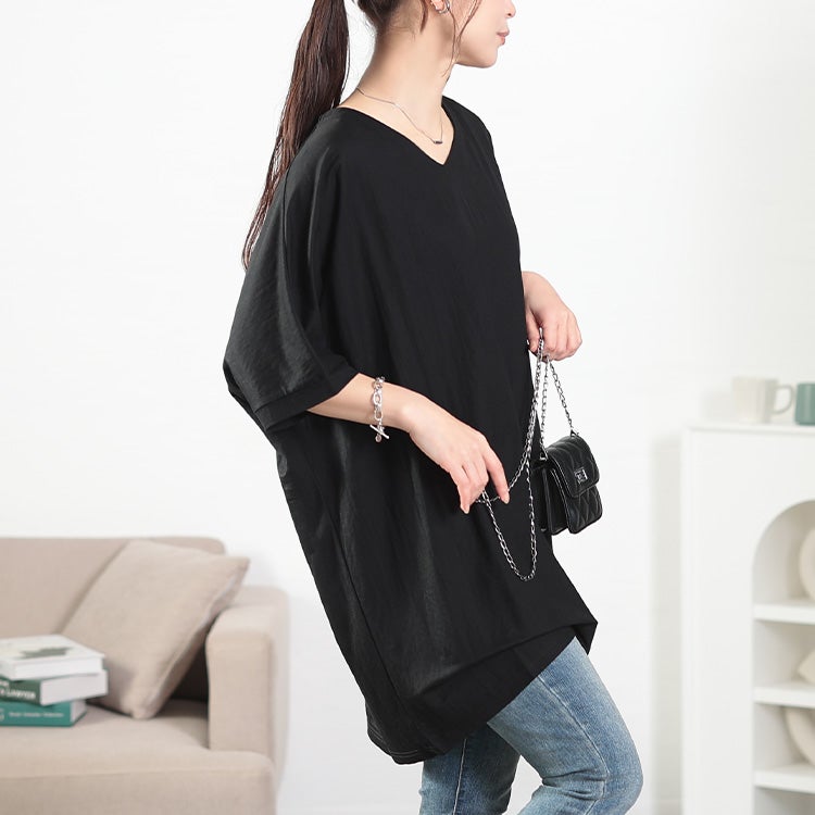 大きいサイズ レディース UVカット＆接触冷感ストレッチ鹿の子ドルマンカットソー　map-38 【メール便可】