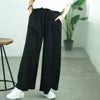 大きいサイズ レディース UVカット＆接触冷感ストレッチ鹿の子ワイドフレアパンツ　map-41 【メール便可】 ブラック