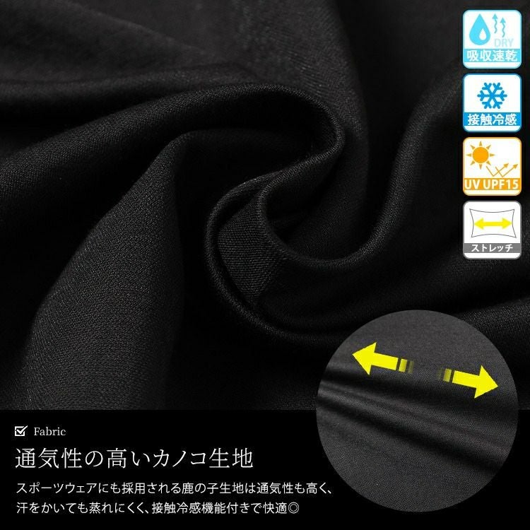 大きいサイズ レディース UVカット＆接触冷感ストレッチ鹿の子サイドスリットワンピース　map-40 【メール便可】