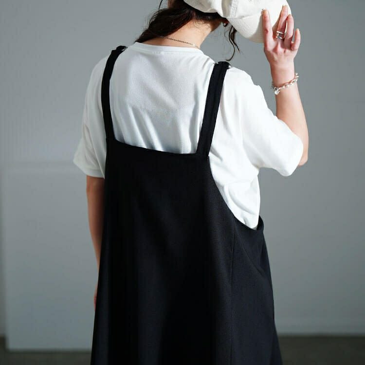 大きいサイズ レディース フロントZIPバルーンジャンパースカート　nw-25012