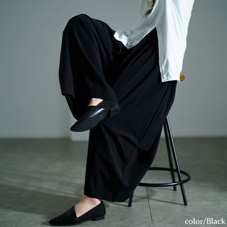 大きいサイズ レディース サイドタックワイドバレルパンツ　nw-25018