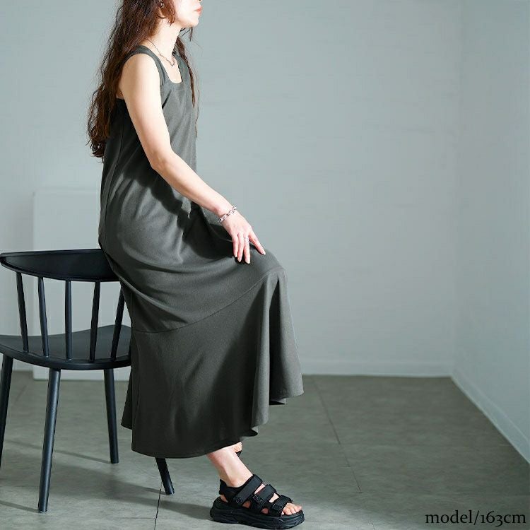 大きいサイズ レディース ワッフルマーメイドジャンパースカート　maru-30139