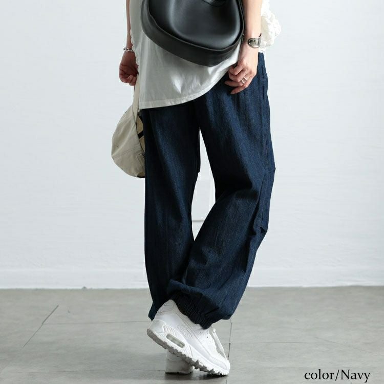 大きいサイズ レディース パラシュートコットンライトオンスデニム　wd-0415