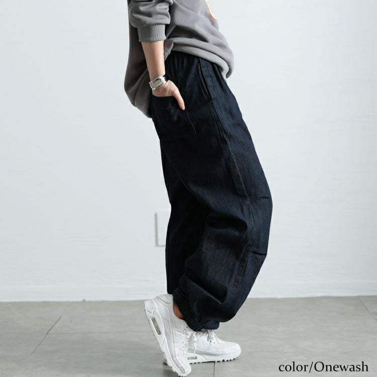 大きいサイズ レディース パラシュートコットンライトオンスデニム　wd-0415