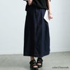 大きいサイズ レディース サイドタックコットンデニムスカート　wd-0403 ワンウォッシュ
