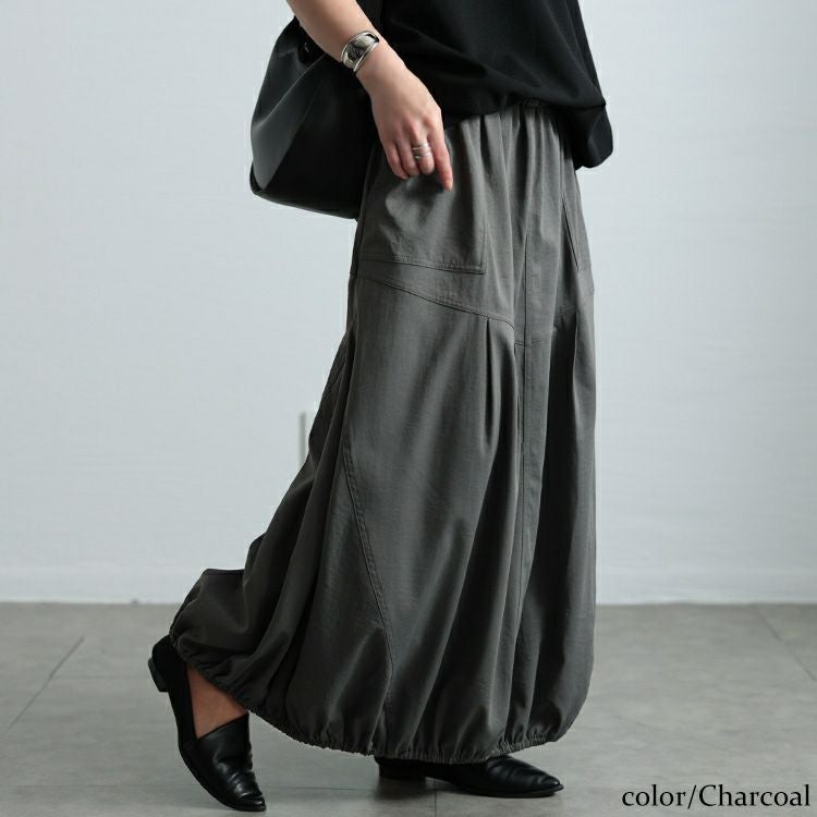 大きいサイズ レディース 切り替えタックバルーンスカート　sw-0740