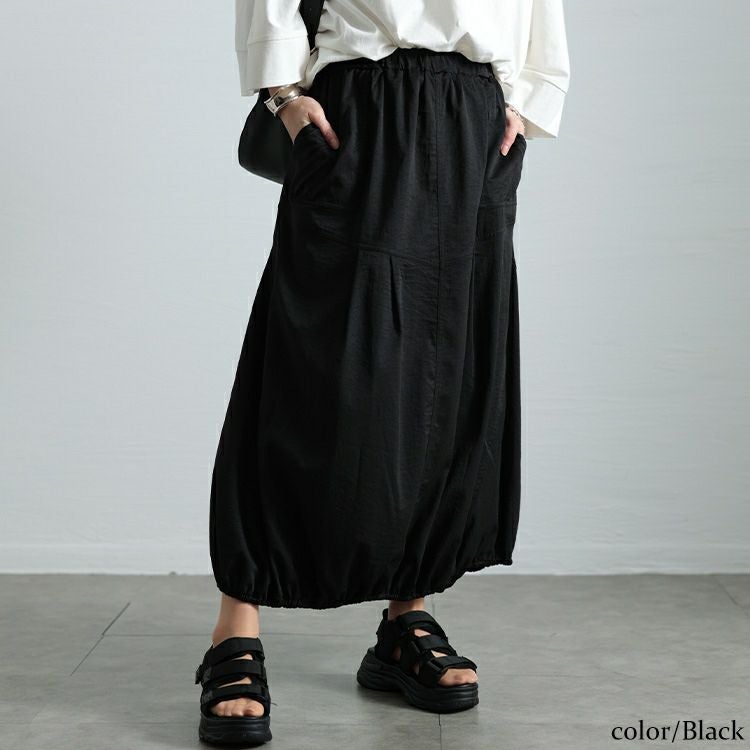 大きいサイズ レディース 切り替えタックバルーンスカート　sw-0740