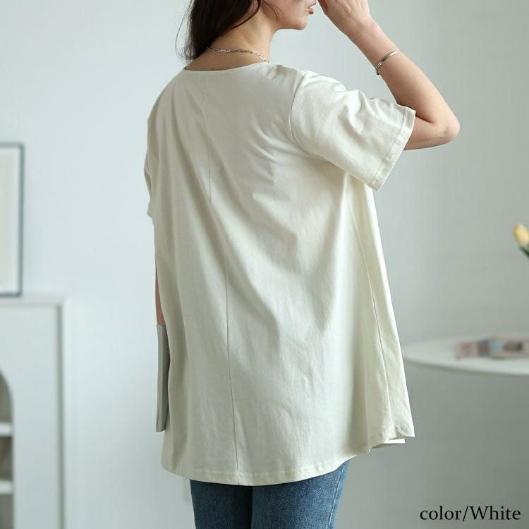 大きいサイズ レディース ネコプリントコットンチュニックカットソー　cast-5554002【メール便可】