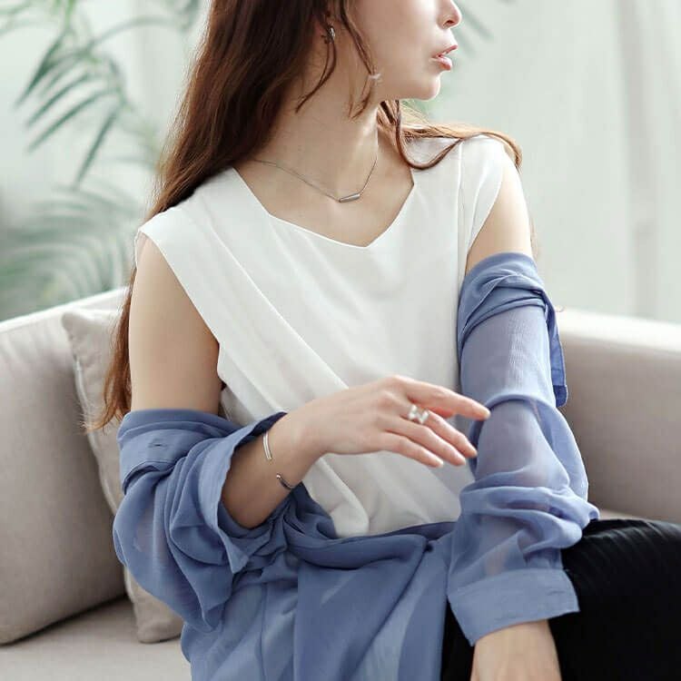 大きいサイズ レディース タックショルダーノースリーブチュニック　maru-30149【メール便可】