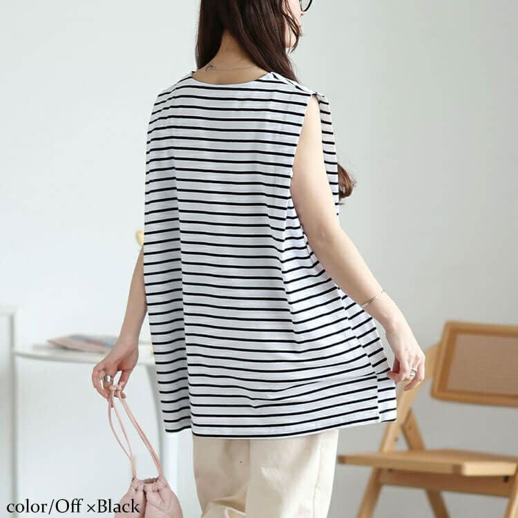 大きいサイズ レディース タックショルダーノースリーブチュニック　maru-30149【メール便可】